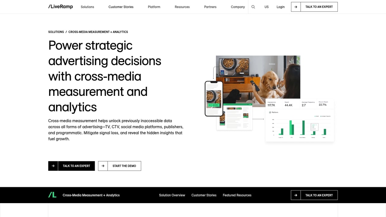 Screenshot of LiveRamp DPM website