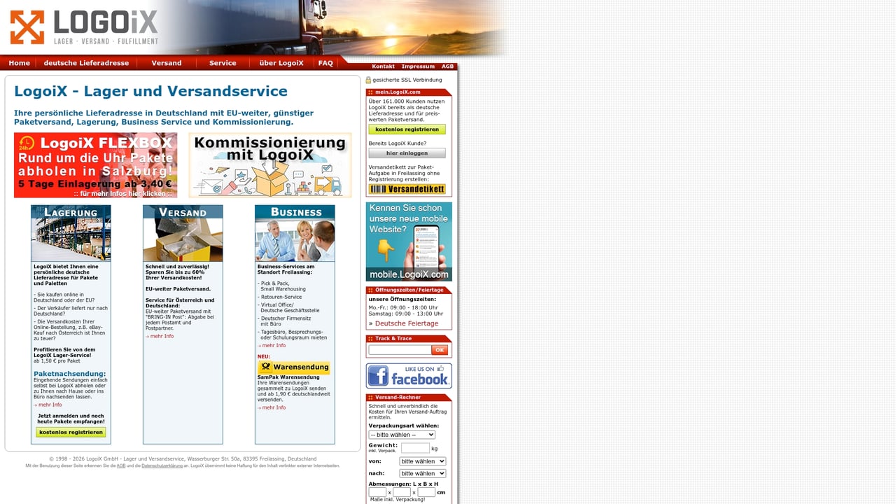 Screenshot of LogoiX website