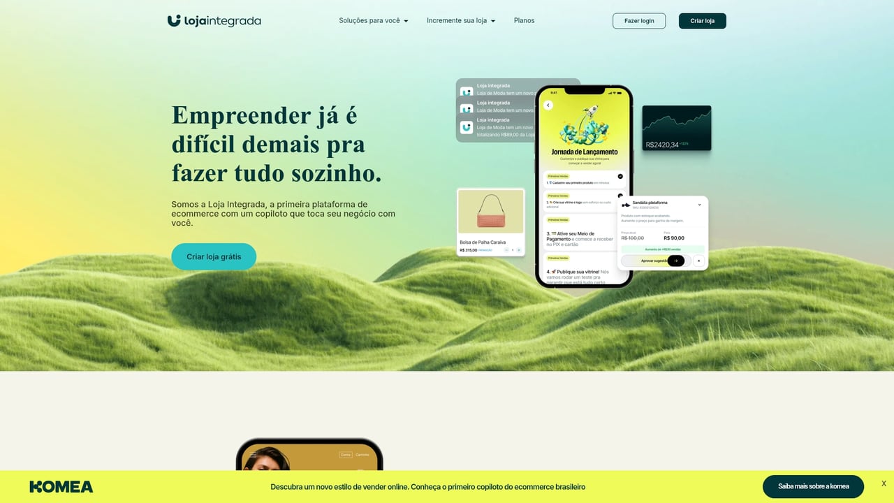 Screenshot of Loja Integrada website