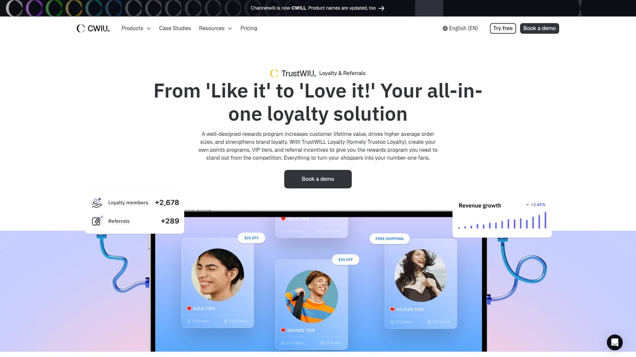 Screenshot of Loloyal website