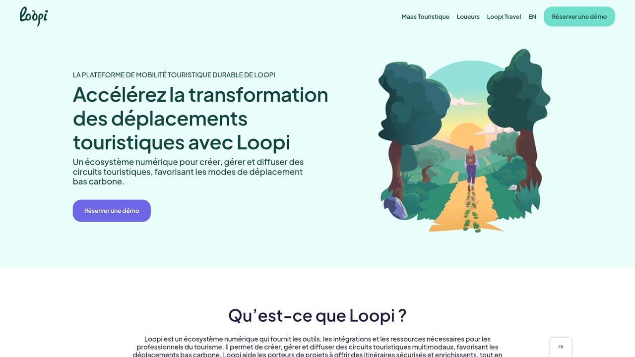 Screenshot of Loopi website