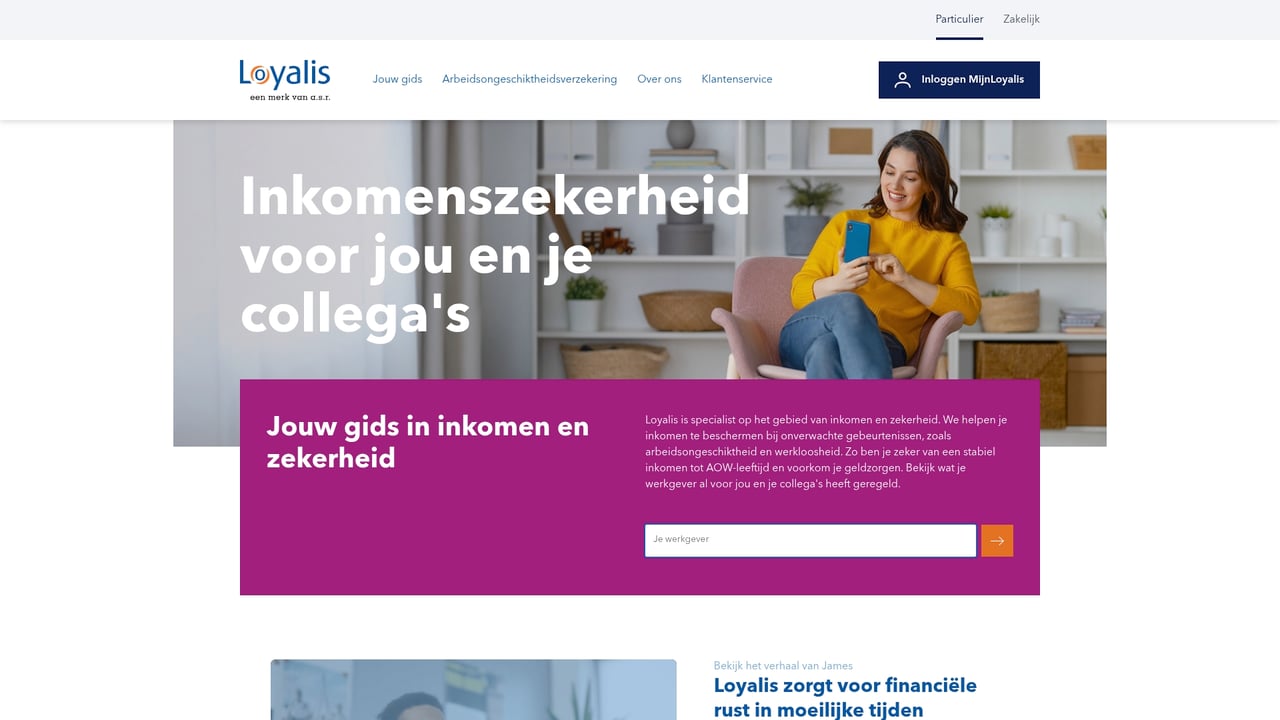 Screenshot of Loyalis website