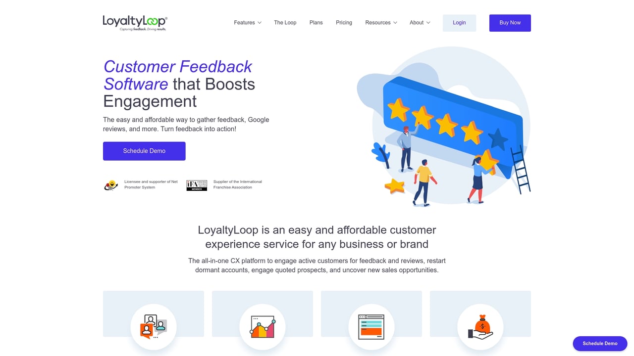 Screenshot of LoyaltyLoop website