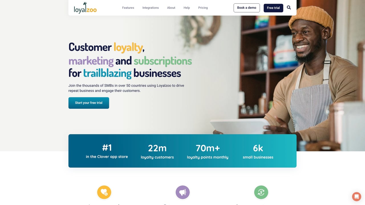 Screenshot of Loyalzoo website