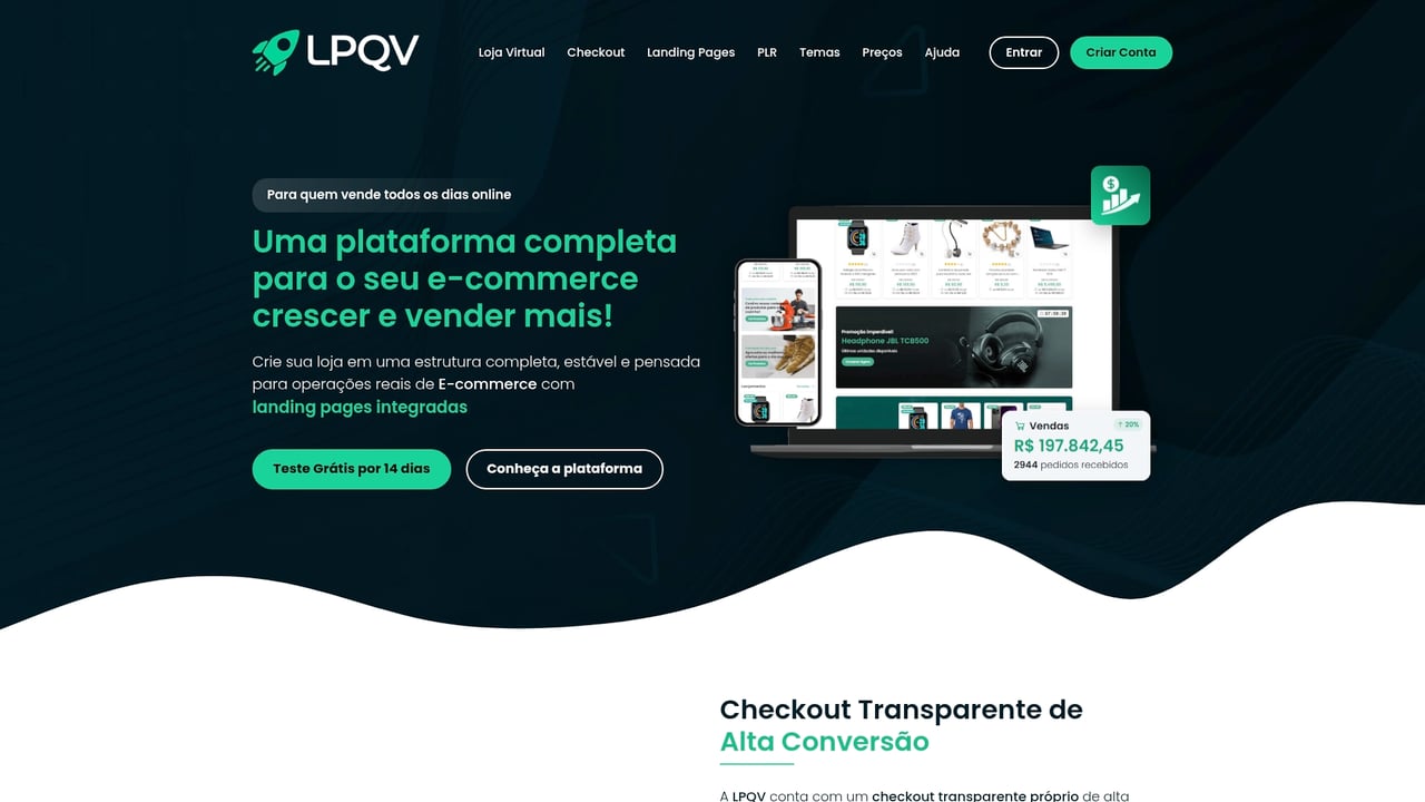 Screenshot of LPQV website