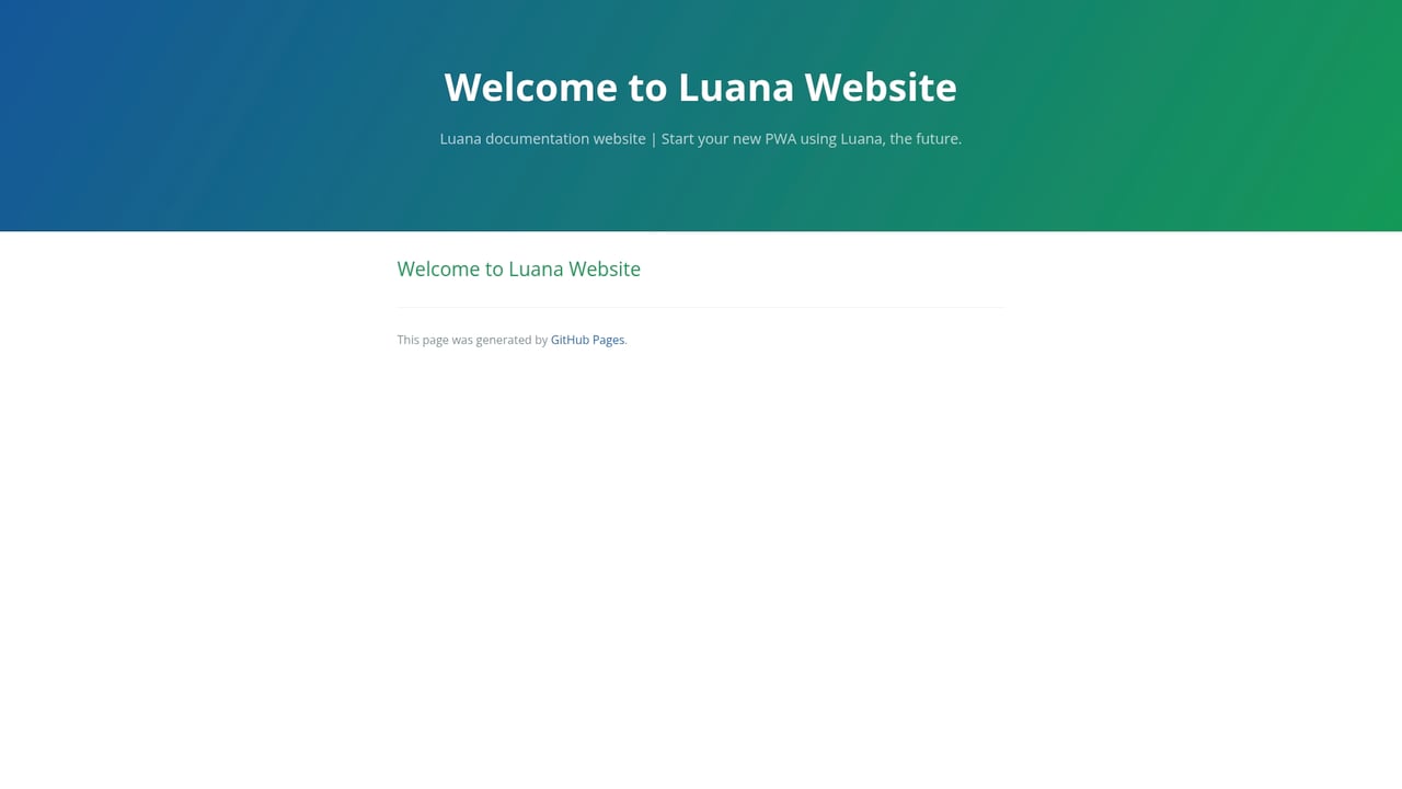 Screenshot of Luana website