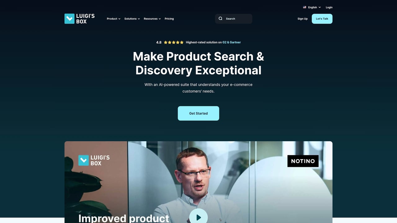 Screenshot of Luigi’s Box website