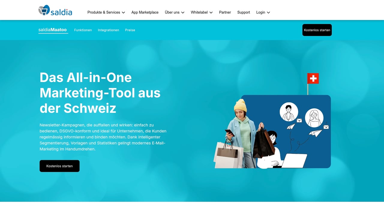 Screenshot of Maatoo website