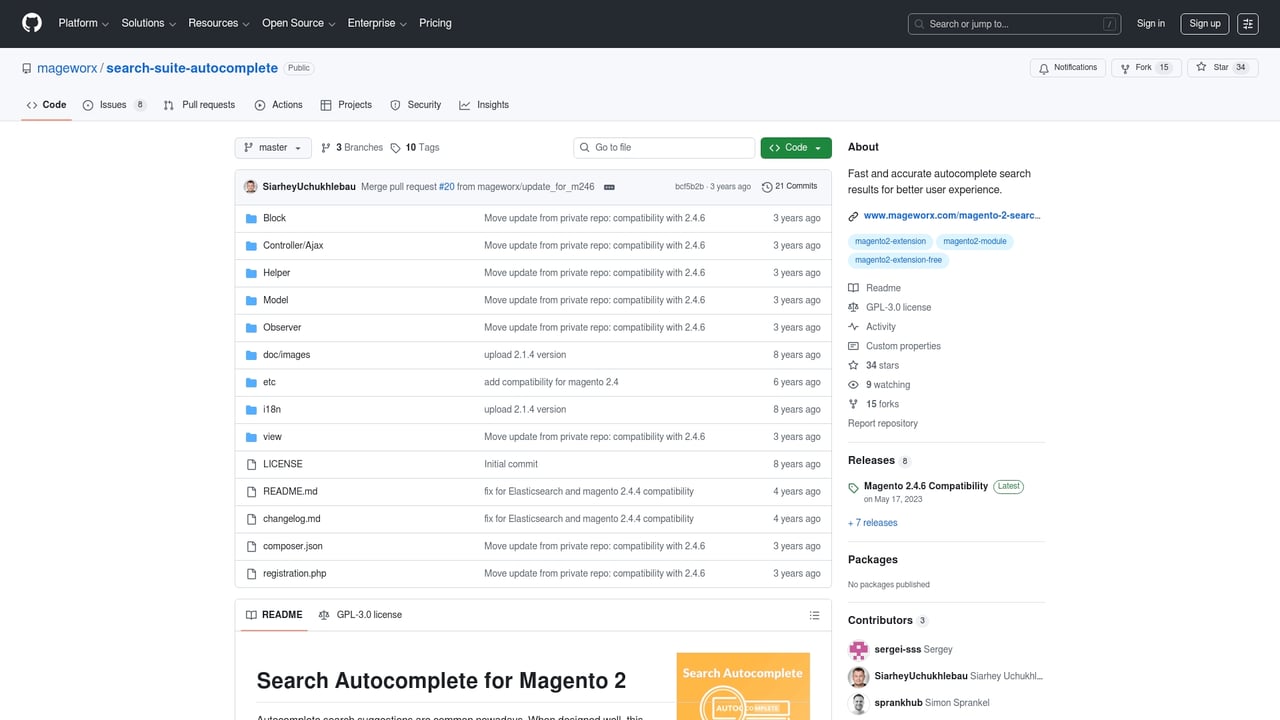Screenshot of MageWorx Search Autocomplete website