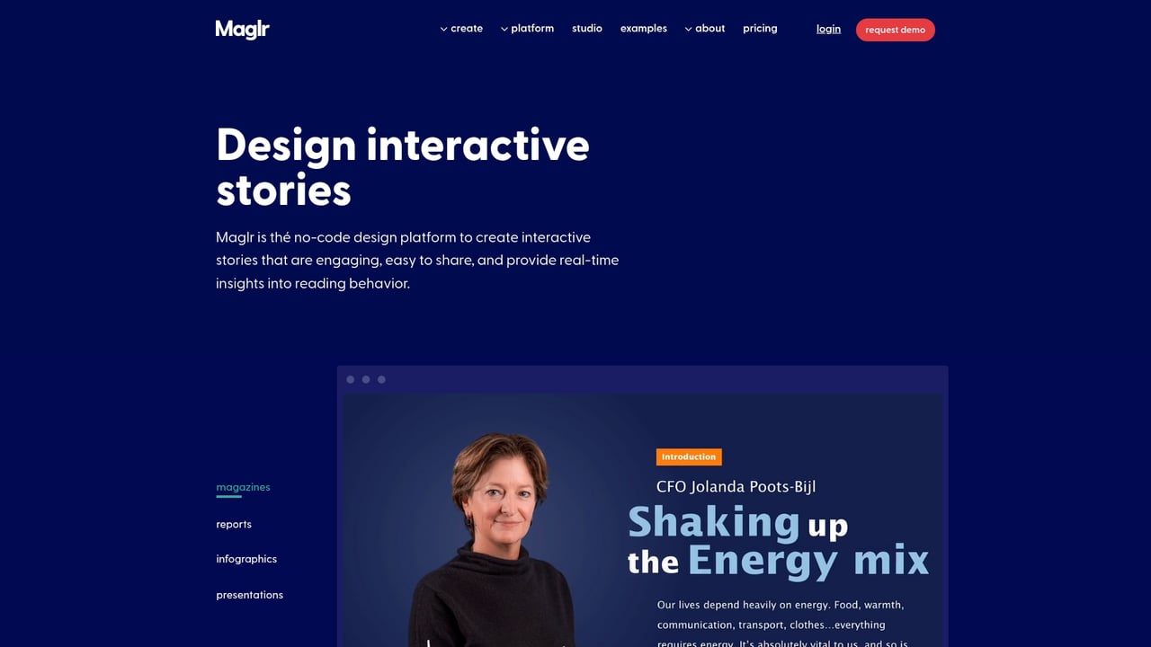 Screenshot of Maglr website