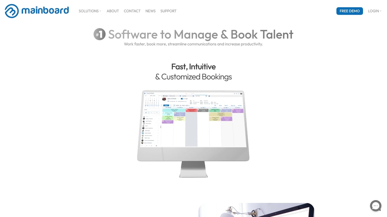 Screenshot of Mainboard website