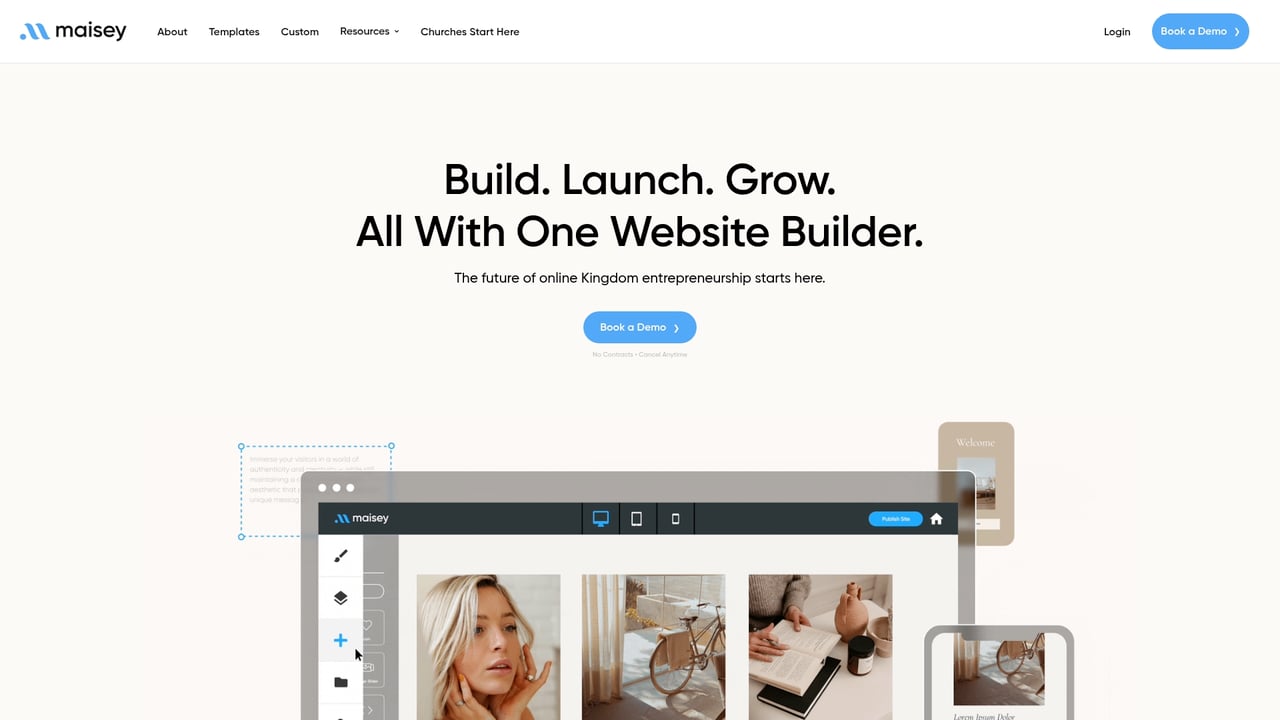 Screenshot of Maisey website