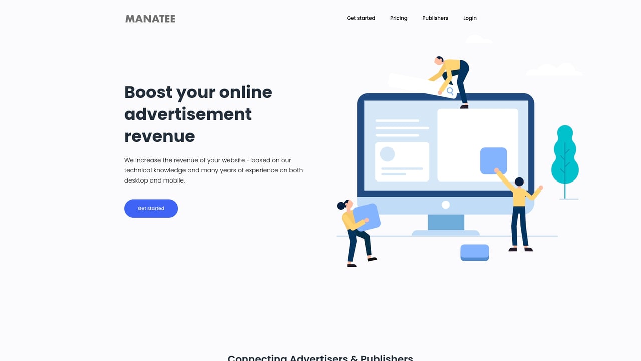 Screenshot of Manatee website