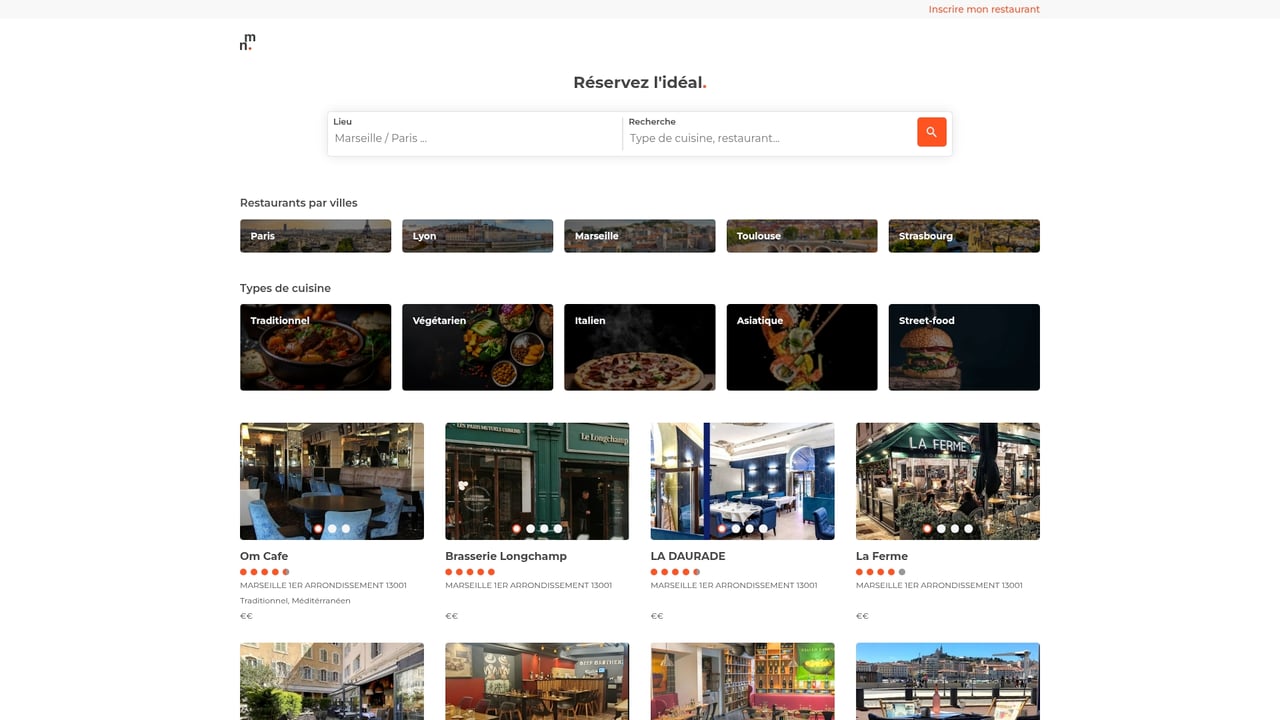 Screenshot of Mangeznotez website