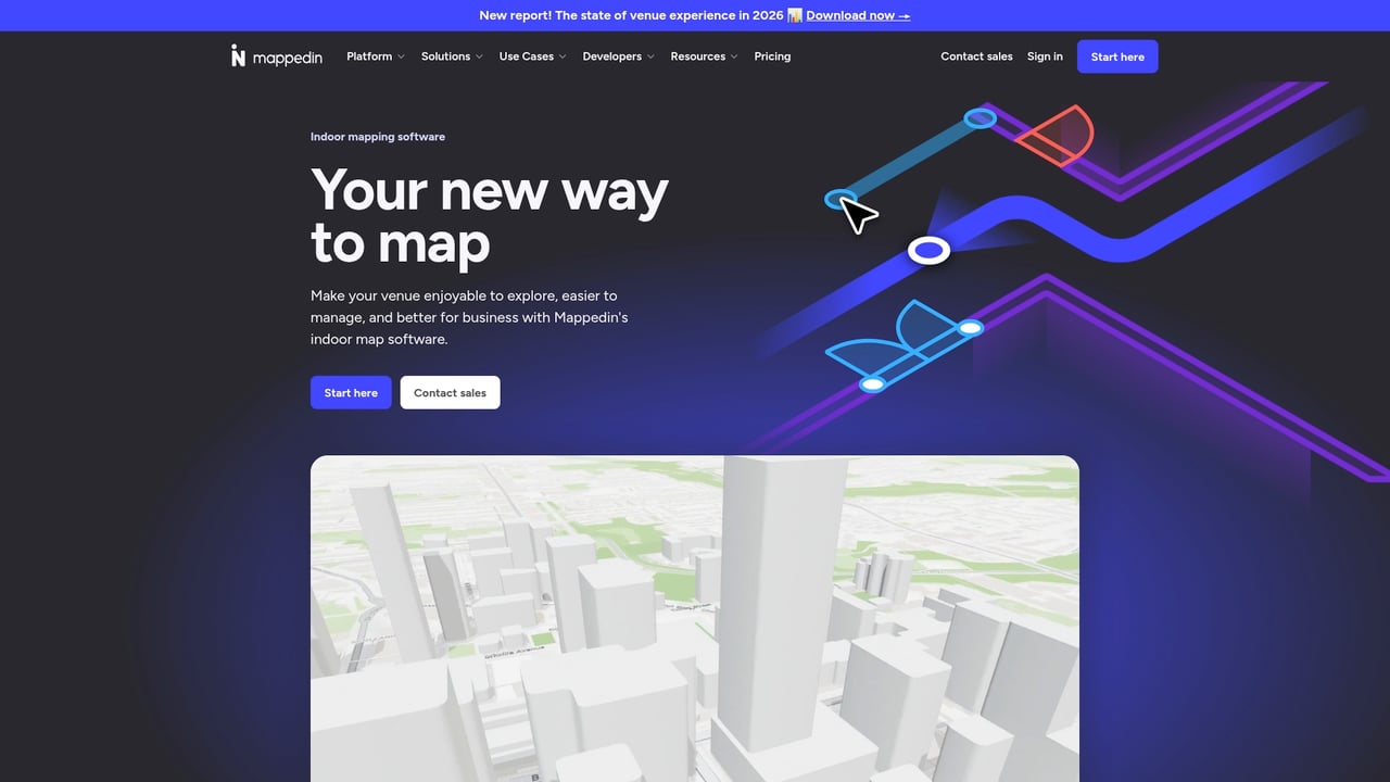 Screenshot of Mappedin website