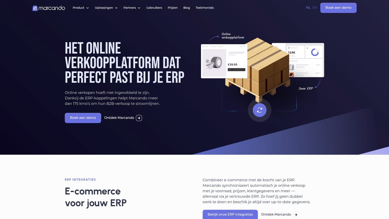 Screenshot of Marcando website