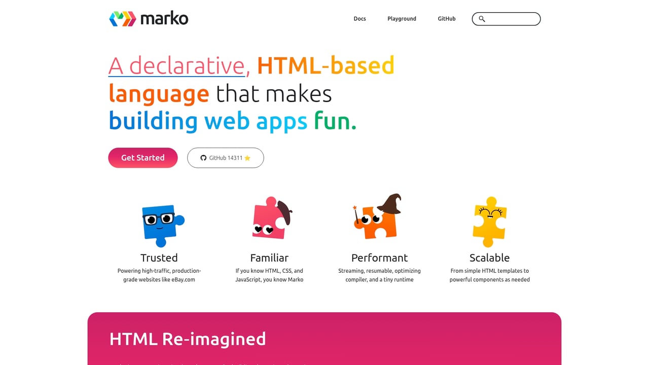 Screenshot of Marko website