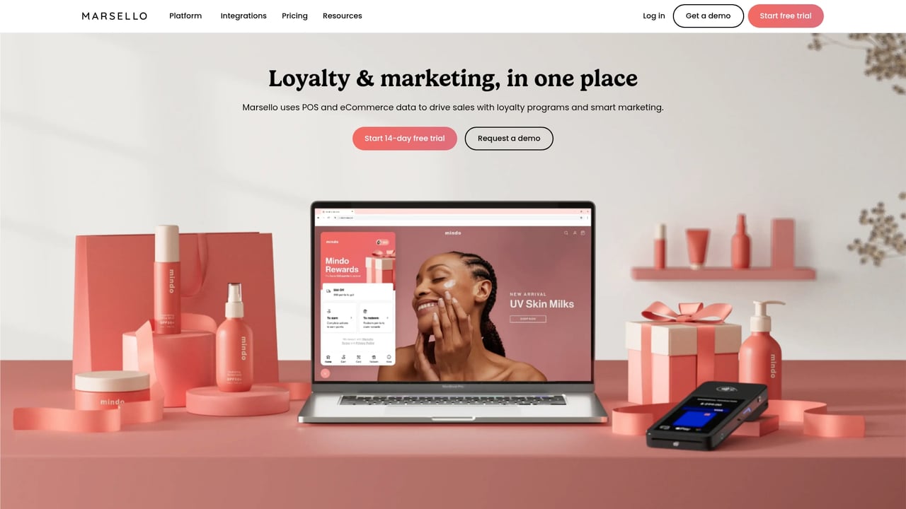 Screenshot of Marsello website