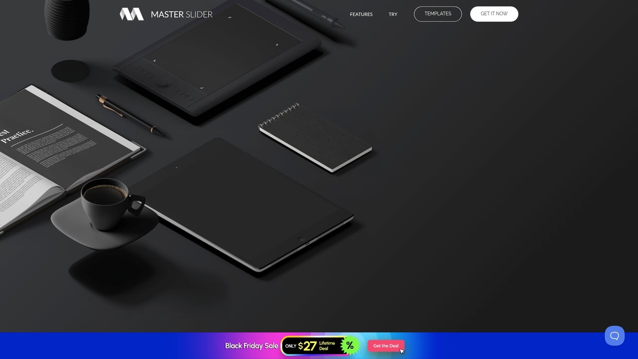 Screenshot of Master Slider website
