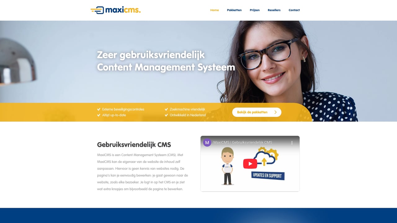 Screenshot of MaxiCMS website