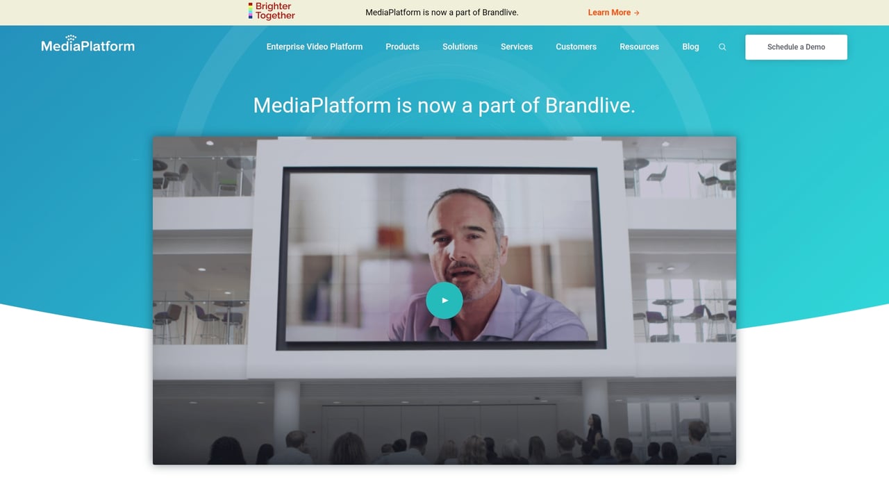 Screenshot of MediaPlatform website
