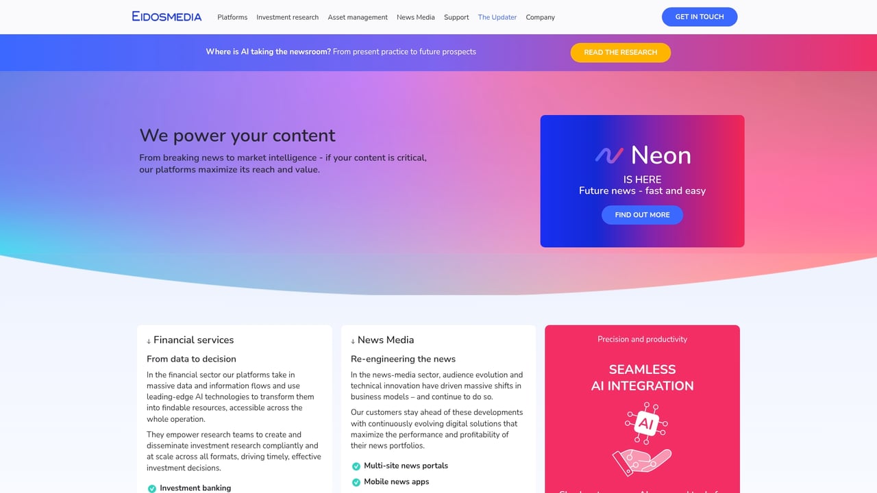 Screenshot of Methode website