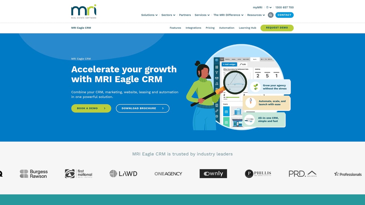 Screenshot of MRI Eagle website