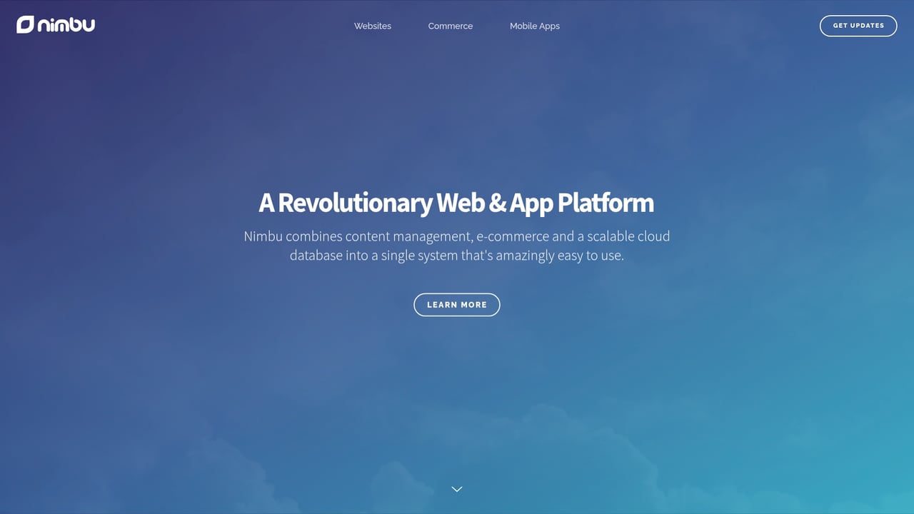 Screenshot of Nimbu website