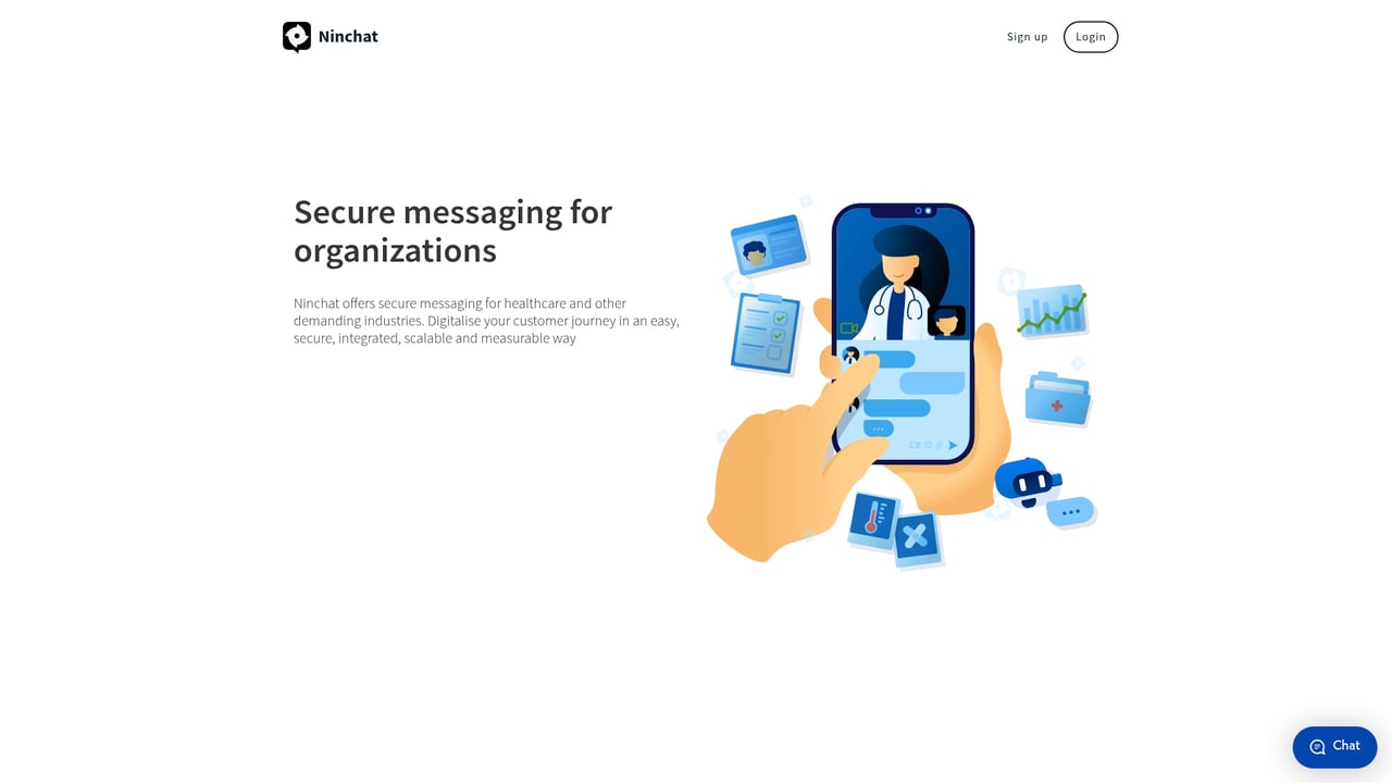 Screenshot of Ninchat website