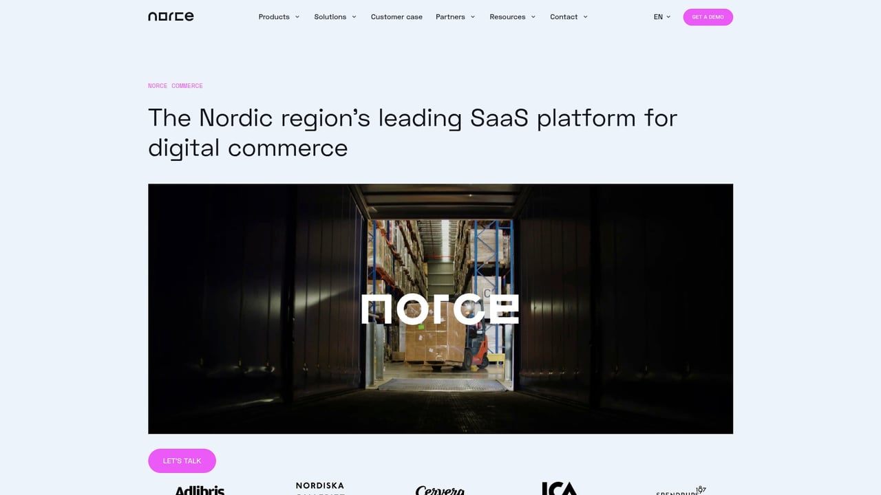 Screenshot of Norce website