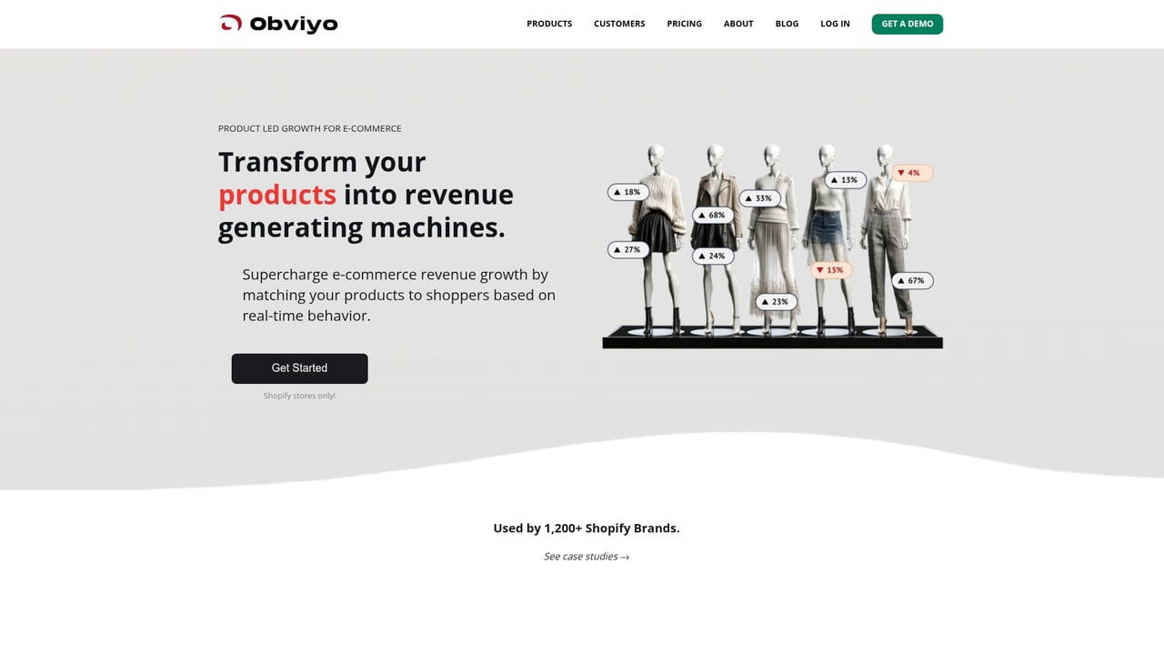 Screenshot of Obviyo website