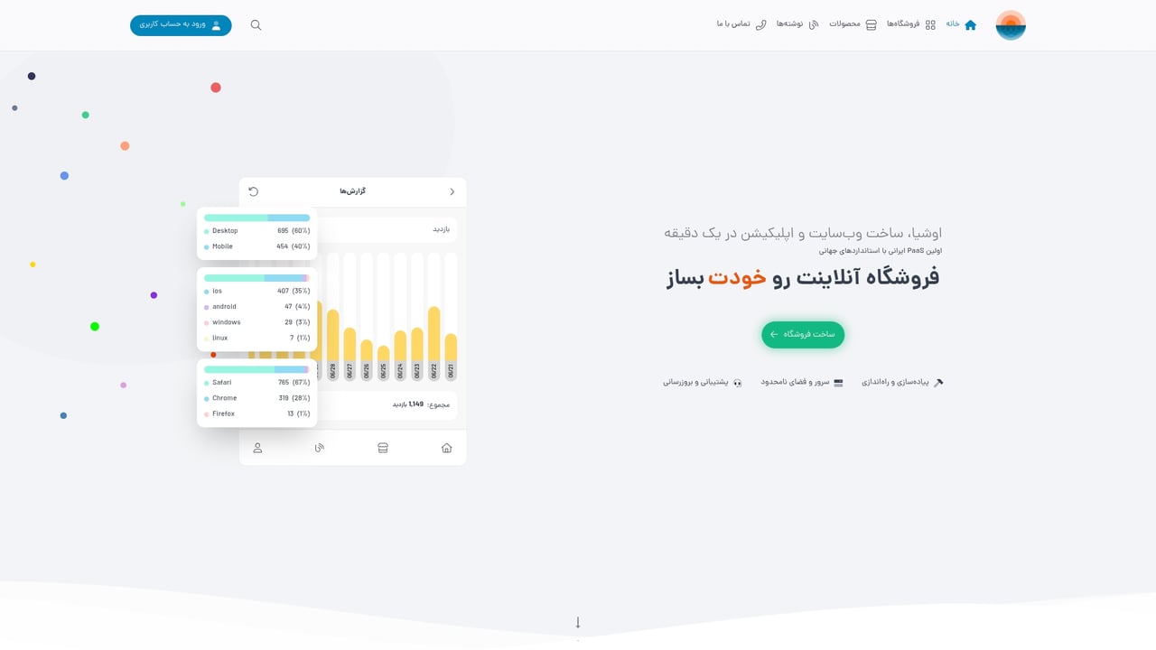 Screenshot of Ocea website
