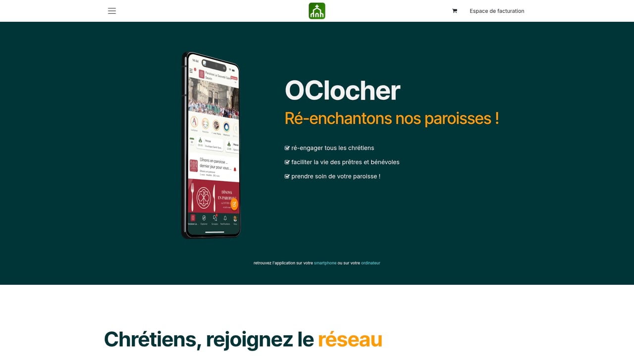 Screenshot of Oclocher website