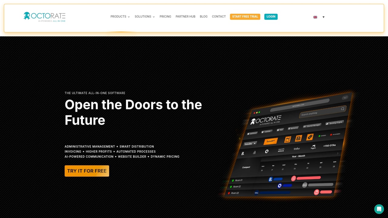 Screenshot of Octorate website