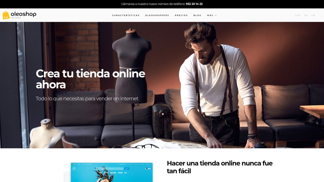 Screenshot of Oleoshop website