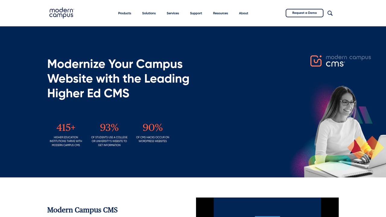 Screenshot of Omni CMS website