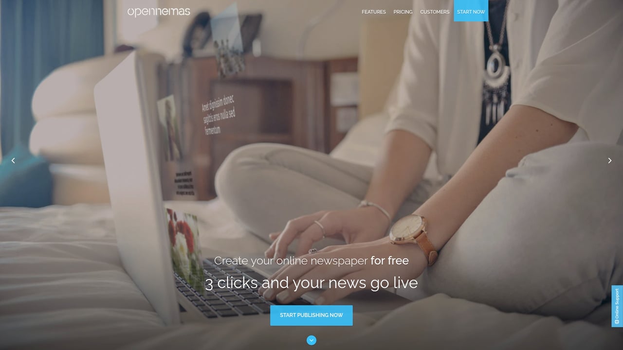 Screenshot of OpenNemas website