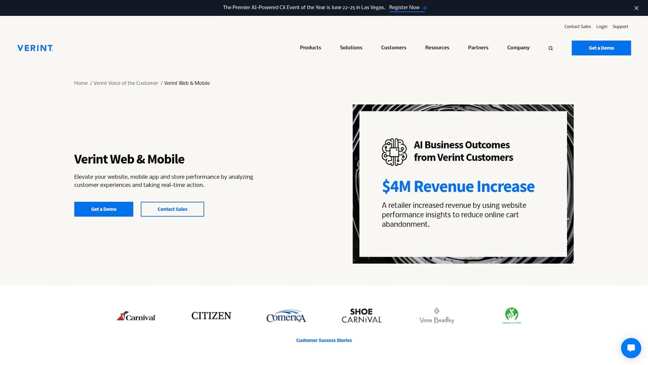 Screenshot of OpinionLab website