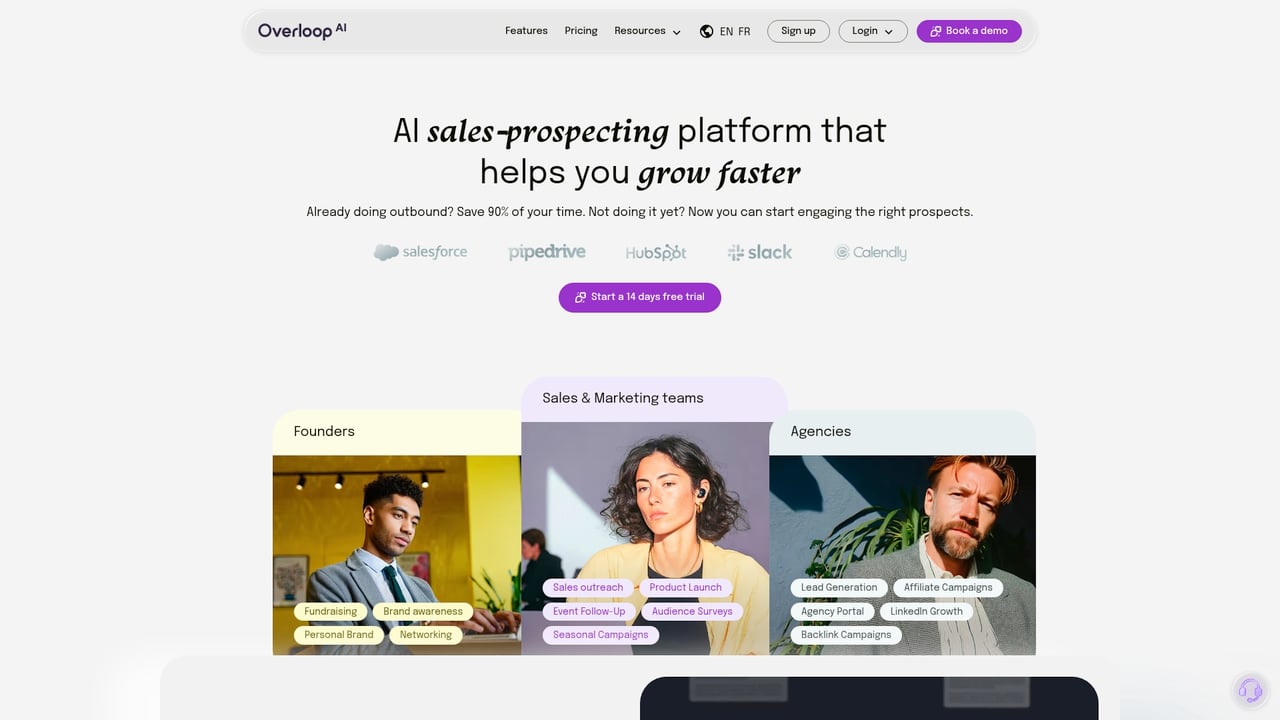 Screenshot of Overloop website