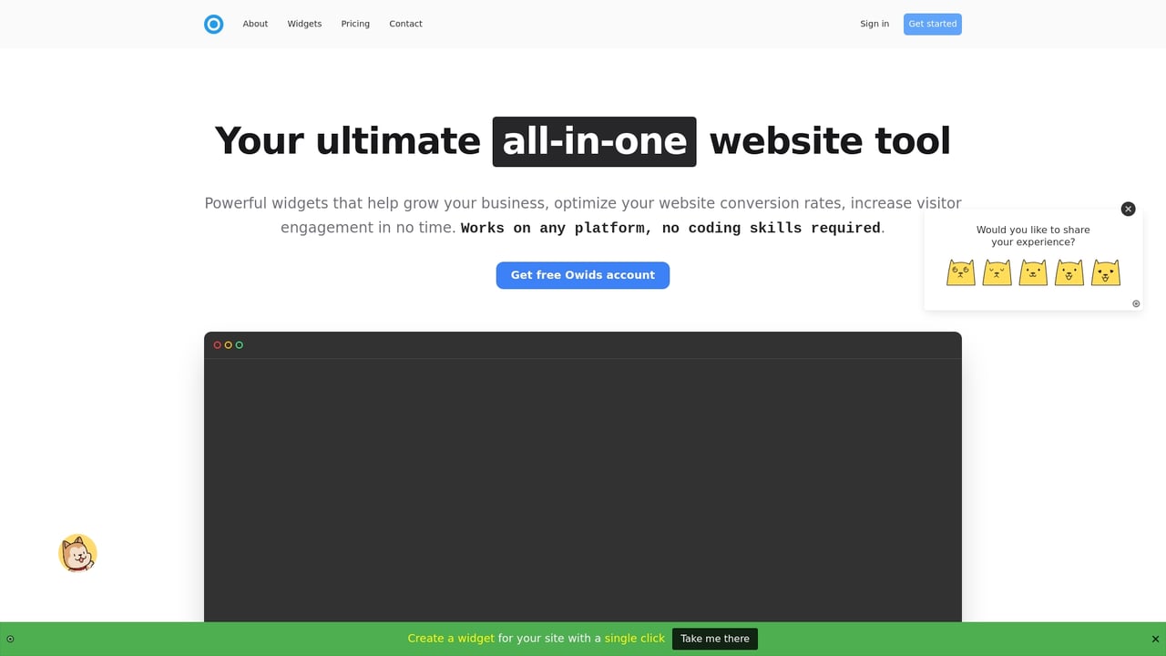 Screenshot of Owids website