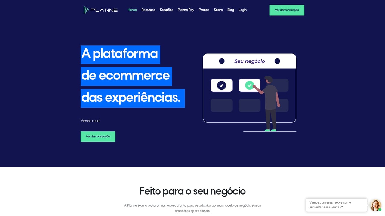 Screenshot of Planne website