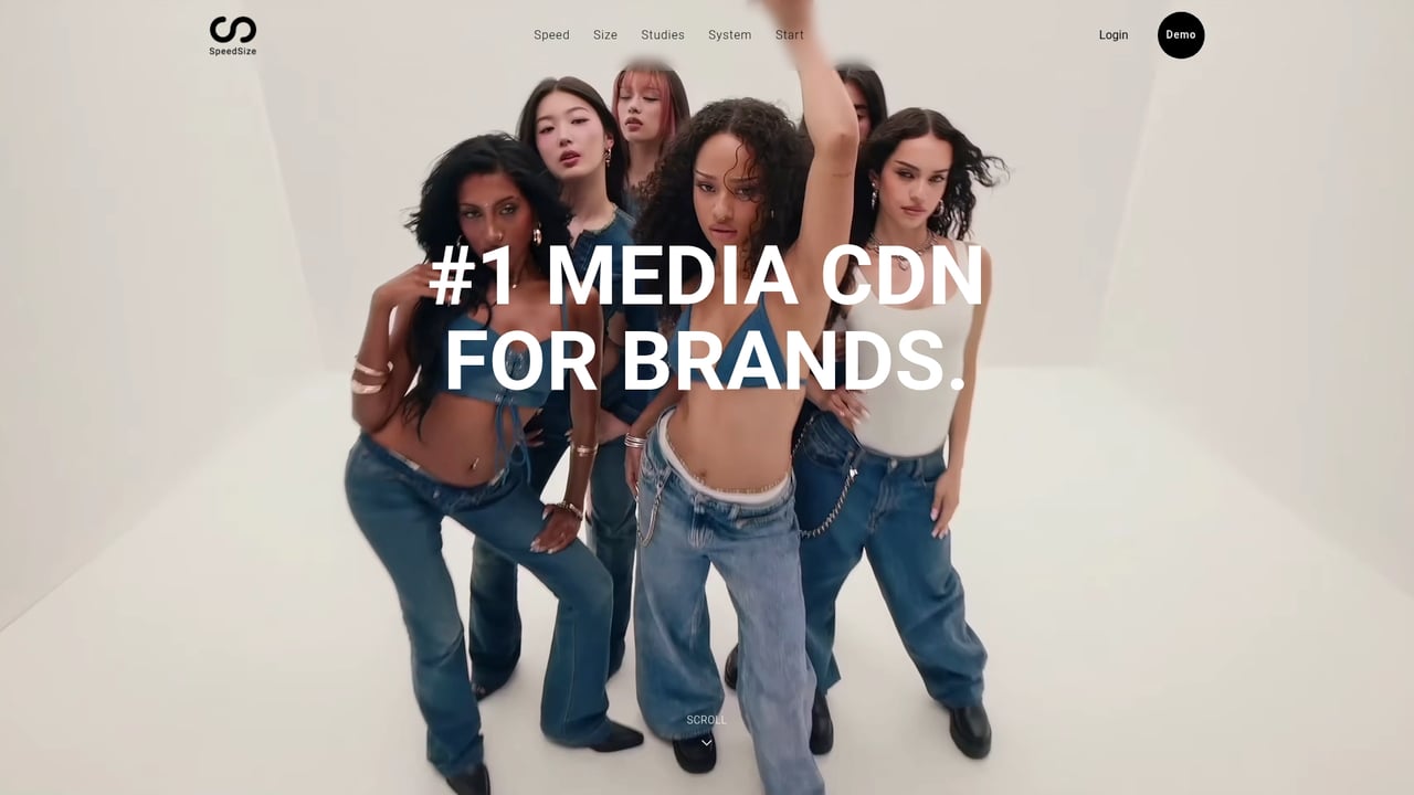 Screenshot of SpeedSize website