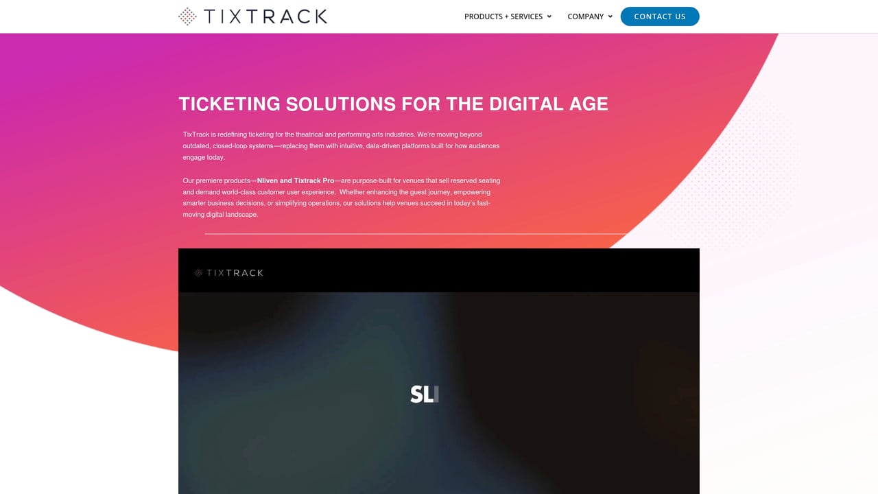 Screenshot of Ticketure website